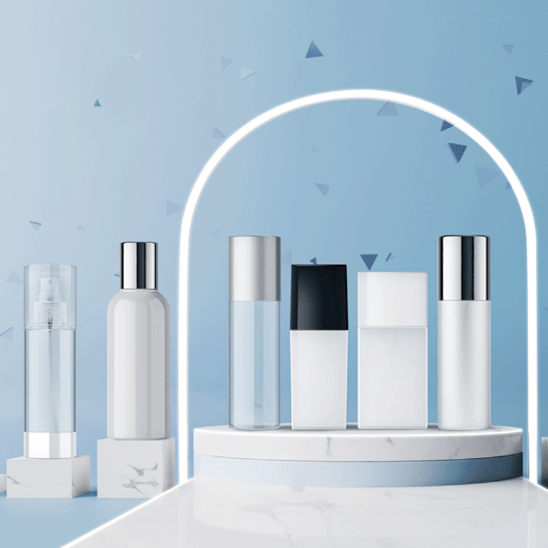 Bouteille cosmétique en PETG